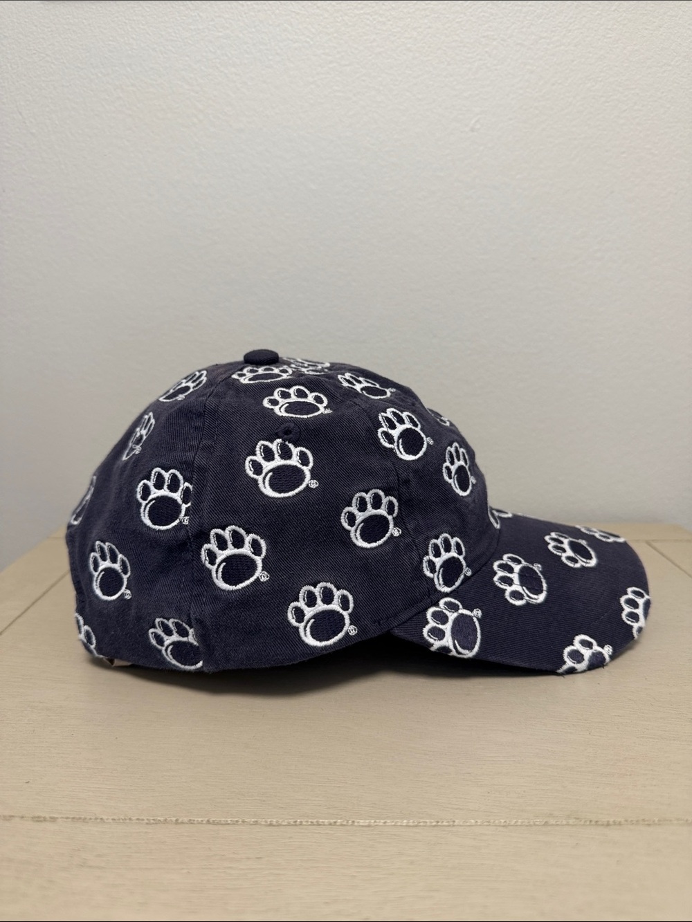 Penn State Nittany Lions All Over Paw Print Dad Hat Zephyr Blue Adjustable Cap - Picture 4 of 9